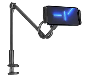 Wozinsky WTHBK5 czarny / Uchwyt na telefon i tablet / elastyczny / długie ramię