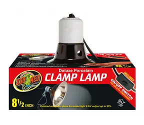 Lampa zaciskowa Zoomed Porcelain 22 cm / Lampa do terrarium / 150 W / Gniazdo porcelanowe