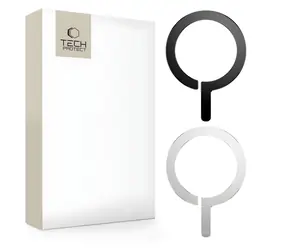 Tech-Protect MetalRing czarny, srebrny / pierścień magnetyczny MagSafe / uniwersalny / zestaw 2 sztuk
