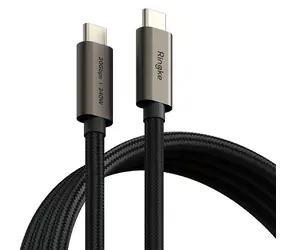 Ringke USB-C 3.2 2 m czarny / kabel USB-C / PD 240 W