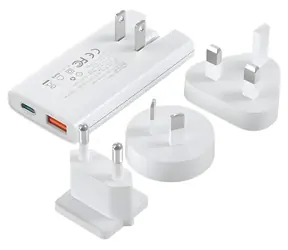 Choetech PD6011 biały / Ładowarka ścienna / GaN / 65W / USB-C + USB-A