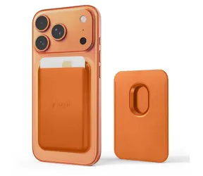 Tech-Protect MagWallet pomarańczowy / portfel MagSafe / magnetyczny
