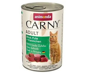 Animonda Carny Adult wołowina, indyk, królik / Karma w puszce dla kotów / 400 g