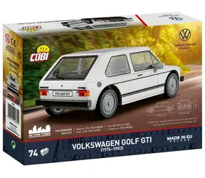 Zestaw konstrukcyjny Cobi 24662 Volkswagen GOLF GTI 1976 biały / 1:35 / 74 elementy / od 7 lat