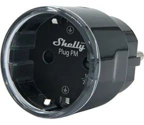 Shelly Plug PM Gen3 Matter 13A czarny / Gniazdo inteligentne / Wi-Fi / Bluetooth / pomiar zużycia / 16A