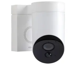 Somfy V2 biały / Zewnętrzna kamera bezpieczeństwa / FullHD 1080p / Wi-Fi / Wizja nocna 8 m / Syrena 110 dB / IP54