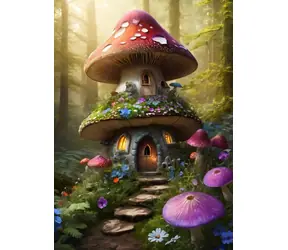 ALIPSON Puzzle Domek z grzybów w lesie / 500 elementów / od 12 lat