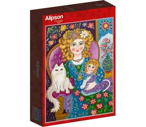 ALIPSON Puzzle Dama ze złotymi włosami / 1000 elementów / 47,8 x 68 cm