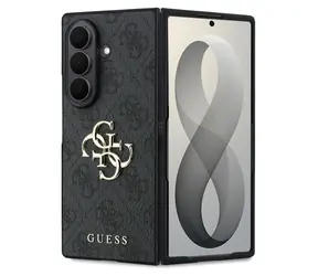 Guess PU 4G Metalowe Logo szare / Tylna obudowa / Samsung Galaxy Z Fold 8 Ultra