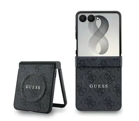 Guess PU Leather 4G Magnetyczna czarna / Tylna obudowa / Samsung Galaxy Z Flip 8
