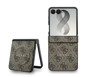 Guess PU Leather 4G Magnetyczny brązowy / Tylna obudowa / Samsung Galaxy Z Flip 8