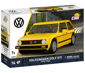 Zestaw konstrukcyjny Cobi 24663 Volkswagen GOLF GTI 1976 żółty / 1:35 / 74 elementy / od 6 lat