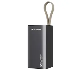 Wozinsky K65+ szary / Power bank / 30000 mAh / 65 W / 2x USB-C + USB-A