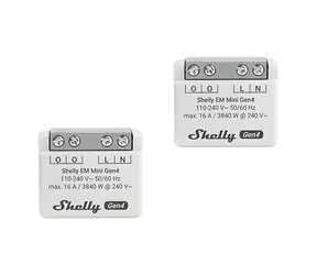 Shelly EM Mini Gen4 2 szt. / Moduł pomiaru zużycia / 16A / Wi-Fi / Bluetooth / Zigbee / Matter