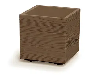 Prosperplast MADERA SQUARE eco wood 28.8 cm naturo / Doniczka / Plastik / 13.1 l