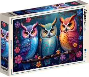 Łamigłówka ALIPSON Sowy i magiczna noc / 1000 elementów / 47,8 x 69 cm