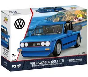 Zestaw konstrukcyjny Cobi 24661 Volkswagen GOLF GTI Cabrio 1984 niebieski / 1:35 / 93 elementy / od 6 lat