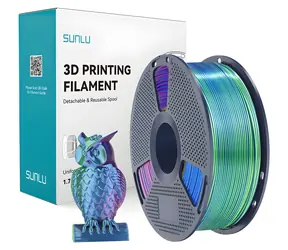 Sunlu PLA+ Silk niebiesko-zielono-fioletowy / filament do drukarki 3D / PLA / jedwabisty połysk / 1,75 mm / 1 kg