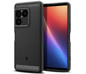 Spigen Rugged Armor matowa czerń / Etui / do Sony Xperia 1 VIII / trwała konstrukcja