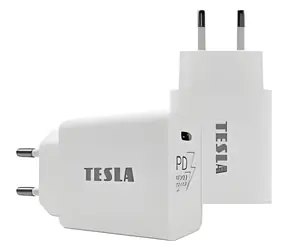 Ładowarka sieciowa TESLA T100 biała / Ładowarka / USB-C / 20 W / PD 3.0 / PPS