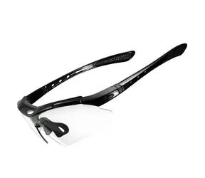 Rockbros 10143 czarne / Okulary rowerowe / Fotochromowe / UV400