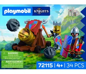 Playmobil 72115 Zestaw konstrukcyjny Rycerze Lew z armatą / Rycerze / 34 elementy / od 4 lat