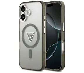 Logo Guess IML Gradient Triangle w kolorze oliwkowym / Tylna obudowa / MagSafe / iPhone 17