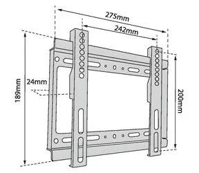 TB Touch TB-250 / uchwyt ścienny do telewizora / stały / do 42" / VESA 200x200 / do 40 kg