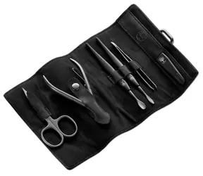 Zestaw do manicure Boker Traveler / Zestaw do manicure / 6 narzędzi / stal nierdzewna / etui skórzane