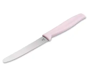Nóż do ciasta Boker różowy / Nóż szefa kuchni / ostrze faliste / długość całkowita 21 cm