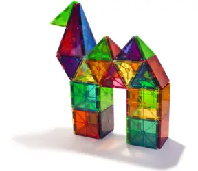 Magnetyczny zestaw konstrukcyjny MAGNA-TILES® w przezroczystych kolorach / 100 elementów