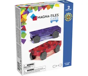 Magnetyczny zestaw konstrukcyjny MAGNA-TILES® Auta fioletowe, czerwone / 2 sztuki