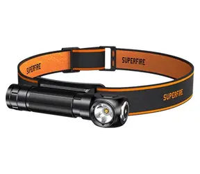 Superfire TH04 / Latarka czołowa / 600 lm / zasięg 127 m / USB-C / IP44 / 5 trybów
