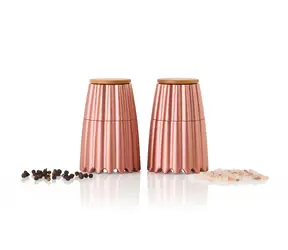AdHoc MagTwo Rose gold / Młynek do soli i pieprzu / magnetyczny / ceramiczny mechanizm mielący / 19,5 cm