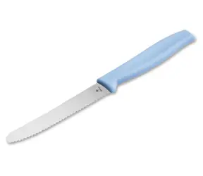 Nóż do ciasta Boker jasnoniebieski / Nóż szefa kuchni / ostrze faliste / długość całkowita 21 cm