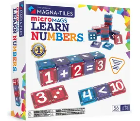 Magnetyczny zestaw konstrukcyjny MAGNA-TILES® microMAGS „Learn Numbers” / 56 elementów