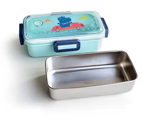 Pudełko na przekąski Iris BARCELONA Snack Box Rico 530 ml mentol / Pudełko na przekąski / Stal nierdzewna + plastik / Bez BPA