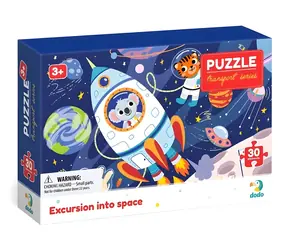Puzzle DODO Transport: Podróż kosmiczna / 30 elementów / 27 x 20 cm