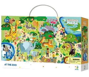 Puzzle do wyszukiwania obrazków DODO W ZOO / 80 elementów / 45 x 31 cm