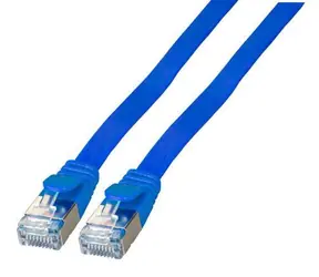 EFB U/FTP Cat6A 2 m niebieski / Płaski kabel krosowy / RJ-45 / PVC / 10 Gbit/s