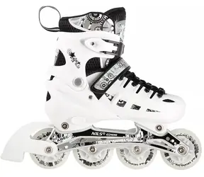 NILS Extreme NH10905 białe / łyżwy 4w1 / rozmiar regulowany 39-42 / wymienne ostrze