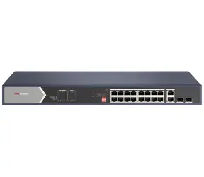 HIKVISION DS-3E0520HP-E / Switch / 16x Gigabit PoE (4X Hi-PoE) / 2x RJ45 + 2x SFP uplink / 225W / zasięg 300m