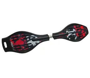 SULOV Snakeboard FLASH II czarno-biało-zielony / Koła poliuretanowe 76 mm / Łożyska ABEC 5 / Nośność 180 kg