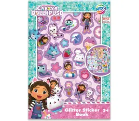 Naklejki brokatowe MOXY Magiczny domek Gabiny / 8 arkuszy A5 / od 3 lat