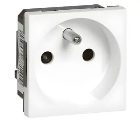Gniazdo Legrand Mosaic 2P+E 2M białe / Gniazdo / 230V / 2P+E / 2M