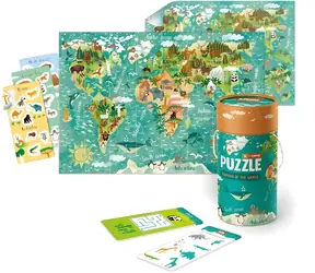 Zestaw puzzli i gier DODO World Animals / 40 elementów / od 3 lat