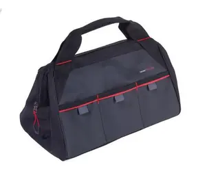 Torba narzędziowa Troika czarno-czerwona / Torba narzędziowa / 335 x 210 x 190 mm / 9 kieszeni / Płótno