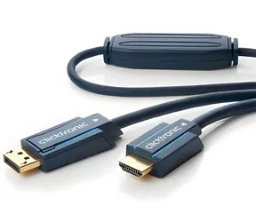 Kabel ClickTronic HQ OFC DisplayPort - HDMI typ A / złącza pozłacane / 3D / MM / 20m