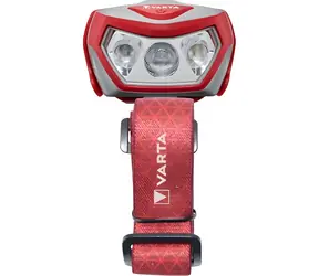 Varta Outdoor Sports H20 Pro szara, czerwona / Latarka czołowa / LED / 200 lm / IPX4 / 3x AAA / zasięg 50 m