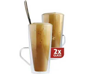 Maxxo Frappé / Szkło termo / Podwójne szkło borokrzemowe / 320 ml / 2 szt